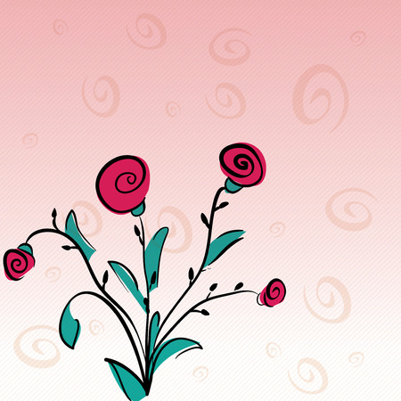 Abstract vector floral backgroundのイラスト素材
