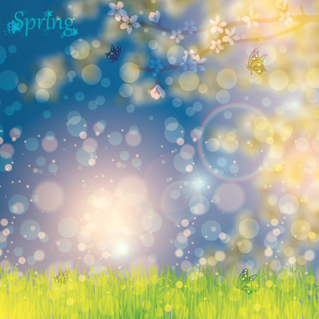 Abstract spring floral background light colorsのイラスト素材