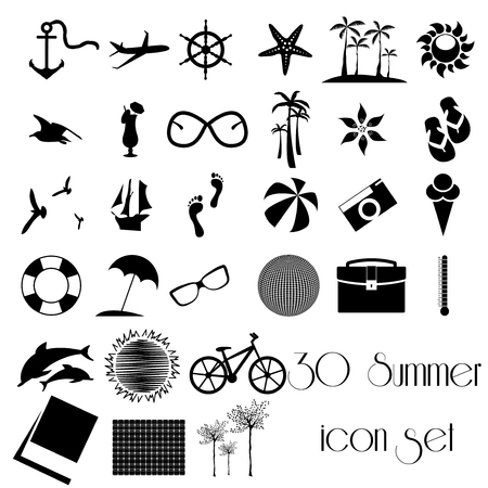 30 Summer icon setのイラスト素材