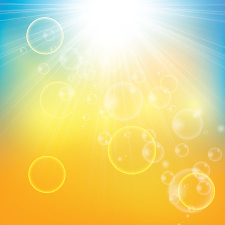 Sunny abstract sun ray backgroundのイラスト素材