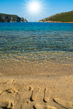 Amazing beach Greece Sartiの写真素材