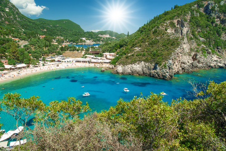 Amazing beach Greece Corfuの写真素材