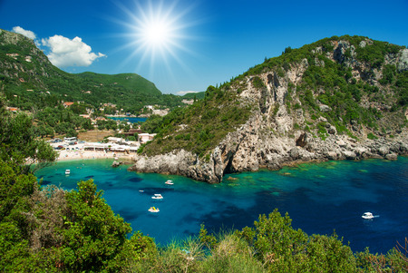 Amazing beach Greece Corfuの写真素材