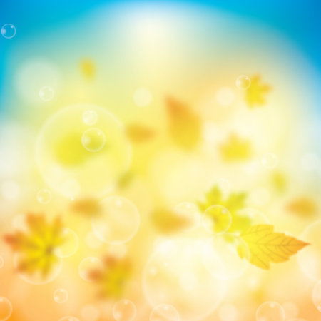 Autumn background with leaves eps10のイラスト素材