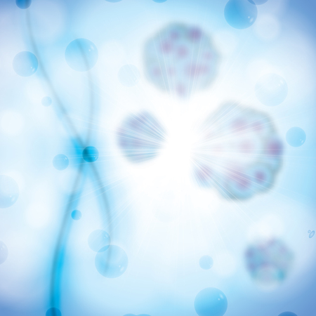 Abstract molecule blue purple light colors backgroundのイラスト素材