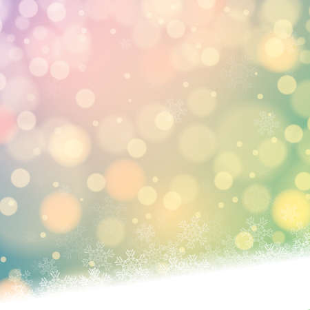 Abstract winter light colors snowflakes backgroundのイラスト素材