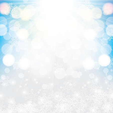 Abstract winter silver blue snowflakes backgroundのイラスト素材