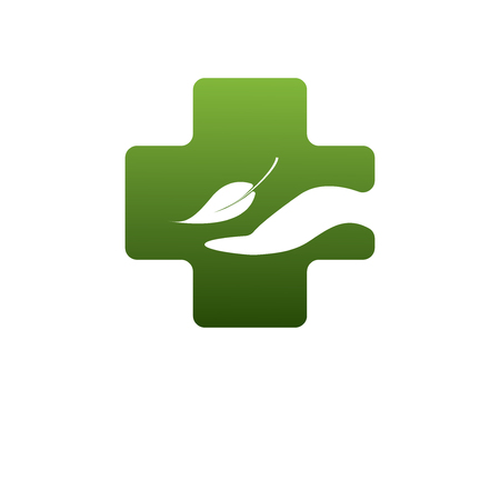 Abstract medical green pharmacy sign symbolのイラスト素材