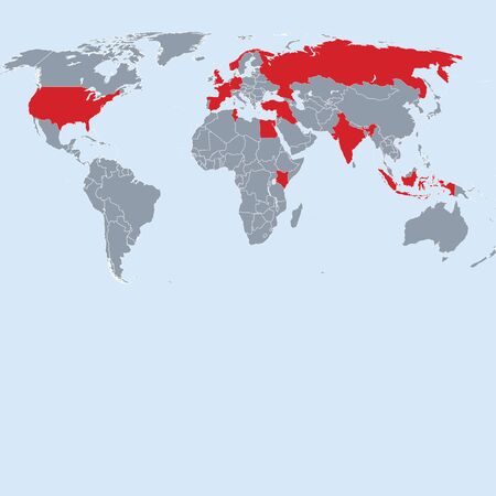 Previous terrorist attacks in Europe with mapのイラスト素材