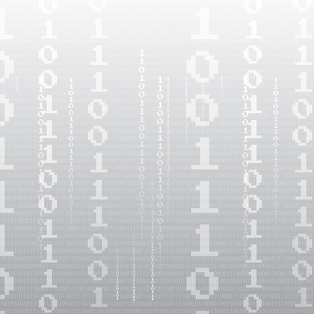 Abstract tech binary silver backgroundのイラスト素材