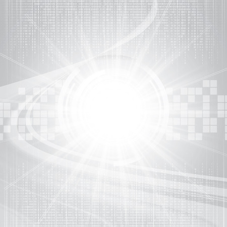 Abstract tech binary silver backgroundのイラスト素材
