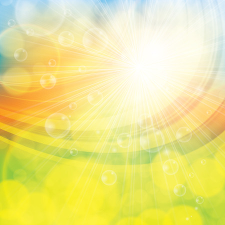 Sunny spring summer abstract backgroundの写真素材