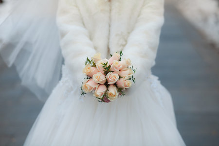 The bride holdsの写真素材