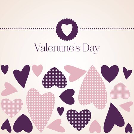 Romantic red heart on a light beige background. Vector illustration to Valentine's Day, wedding day.のイラスト素材