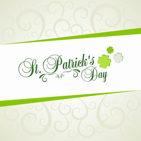 Typographic map dedicated to St. Patrick's Day with green elements and symbols of the holiday as postcard, background, business cardsのイラスト素材