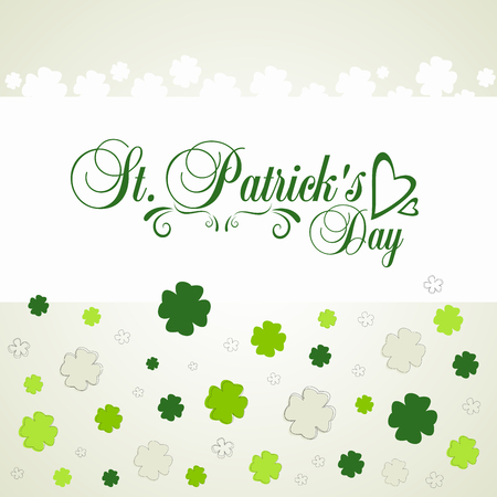 Typographic map dedicated to St. Patrick's Day with green elements and symbols of the holiday as postcard, background, business cardsのイラスト素材