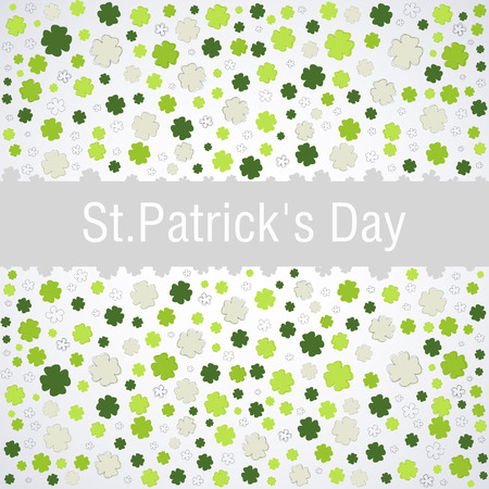 Typographic map dedicated to St. Patrick's Day with green elements and symbols of the holiday as postcard, background, business cards.のイラスト素材