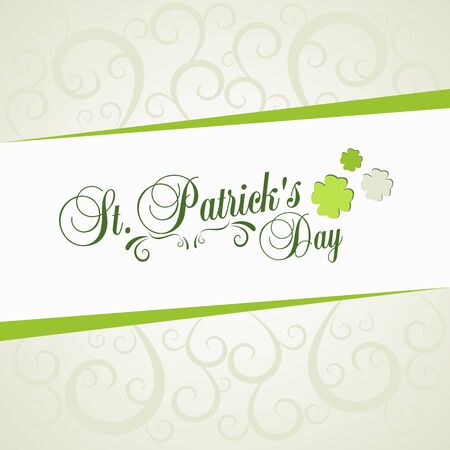 Typographic map dedicated to St. Patrick's Day with green elements and symbols of the holiday as postcard, background, business cards.のイラスト素材