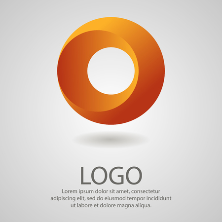 Abstract logo in the form of a circle. Corporate icon, template.のイラスト素材