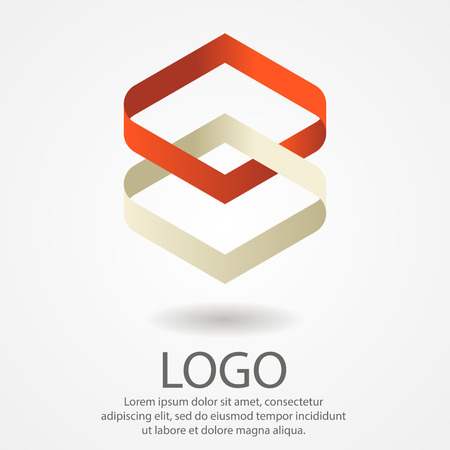 Abstract ribbon, spiral in the form of a logo. DNA spiral, modern design.のイラスト素材