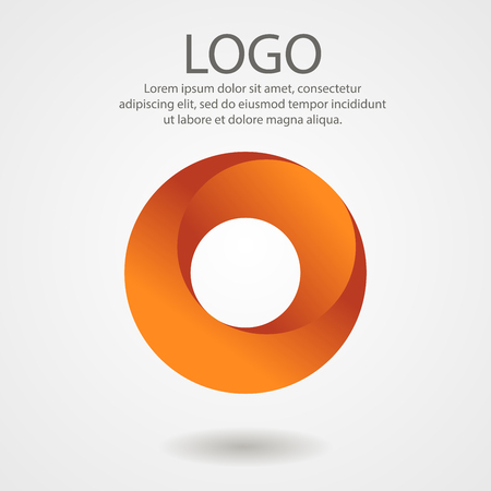 Abstract logo in the form of a circle. Corporate icon, template.のイラスト素材