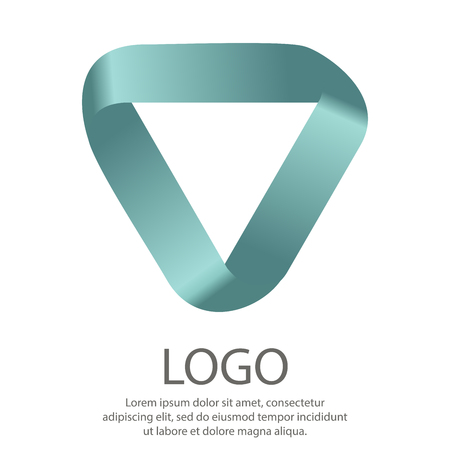 Abstract volumetric triangle, 3D logo. Modern designのイラスト素材