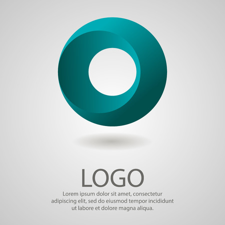 Abstract logo in the form of a circle. Corporate icon, template.のイラスト素材