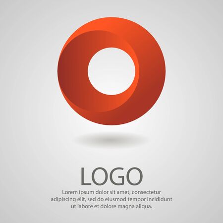 Abstract logo in the form of a circle. Corporate icon, template.のイラスト素材