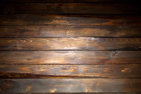 Dark wooden planks background horizontal with space for textの写真素材