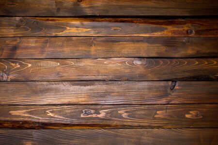 Dark wooden planks background horizontal with space for textの写真素材