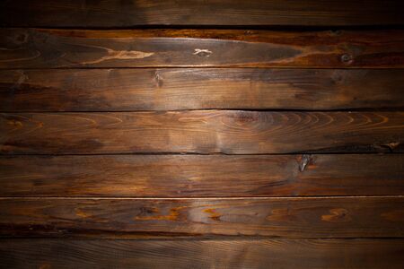 Dark wooden planks background horizontal with space for textの写真素材