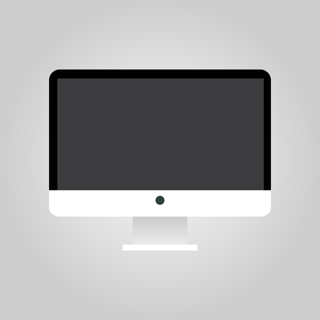Modern and simple flat vector illustration. Monitor icon. Image for website, presentation, application, interface.のイラスト素材