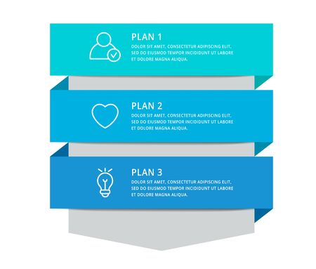 Vector modern infographic template arrow for three diagrams, graph, presentation. Business concept with 3 options, stages, parts. Used for content, step for step, timeline, workflow, web, reportのイラスト素材