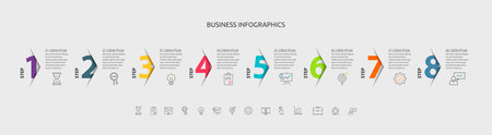 vector button timeline infographic, diagram chart,... Vector of Vector infographic with 2 - ID:1-174845403 - Royalty Free ...