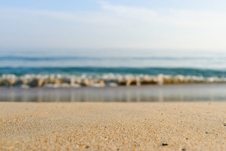 Sand and sea closeup in summer day background