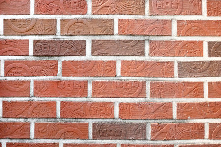 Close up brick wall in Seoul, South Korea