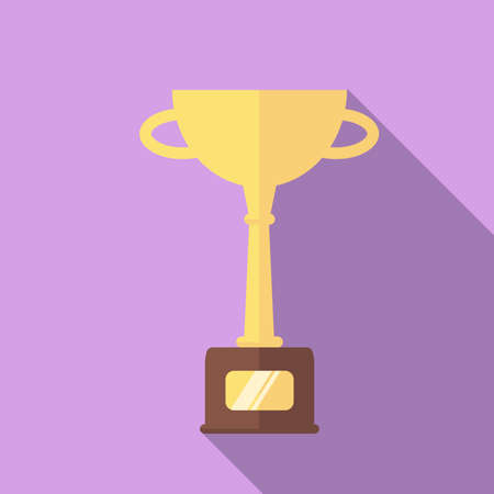 Gold Cup Winner, flat icon with a long shadowのイラスト素材