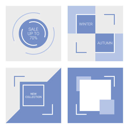 Graphic template for social networks, square background for advertising and presentations of goods and services on the Internetのイラスト素材
