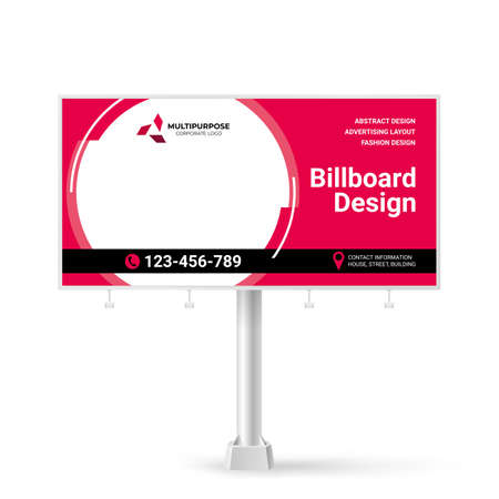 Billboard design, a modern Billboard for placing advertising informationのイラスト素材