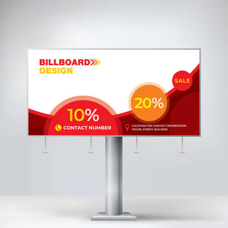 Billboard design, a modern Billboard for placing advertising informationのイラスト素材