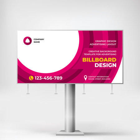 Billboard design, a modern Billboard for placing advertising informationのイラスト素材