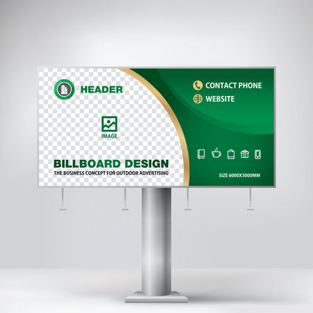 Billboard, template for advertising goods and services, creative designのイラスト素材