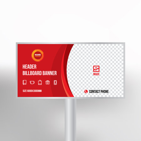 Billboard, template for advertising goods and services, creative designのイラスト素材