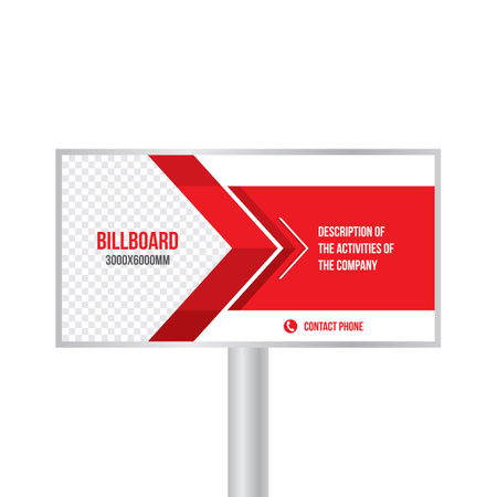 Billboard, template for advertising goods and services, creative designのイラスト素材