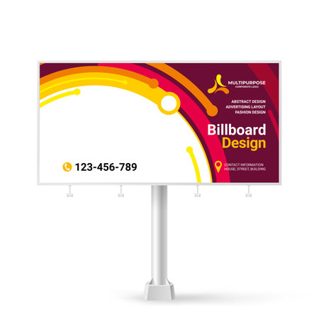 Street advertising banner designのイラスト素材