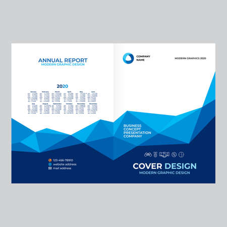 Cover design for product presentation, creative layout of booklet cover, catalog, flyer, trendy design for printed productsのイラスト素材