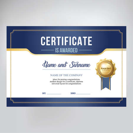 Design of certificate, modern geometric designのイラスト素材