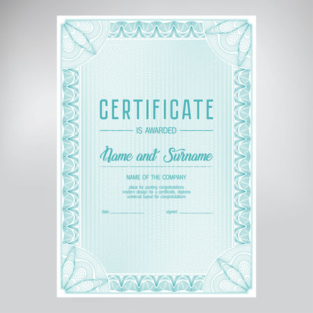 Design of certificate, modern geometric designのイラスト素材