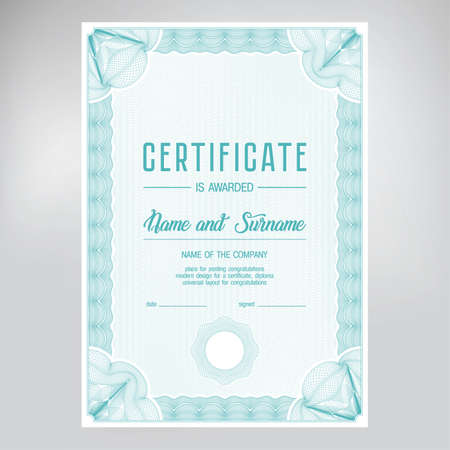 Design of certificate, modern geometric designのイラスト素材