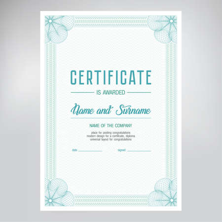 Design of certificate, modern geometric designのイラスト素材